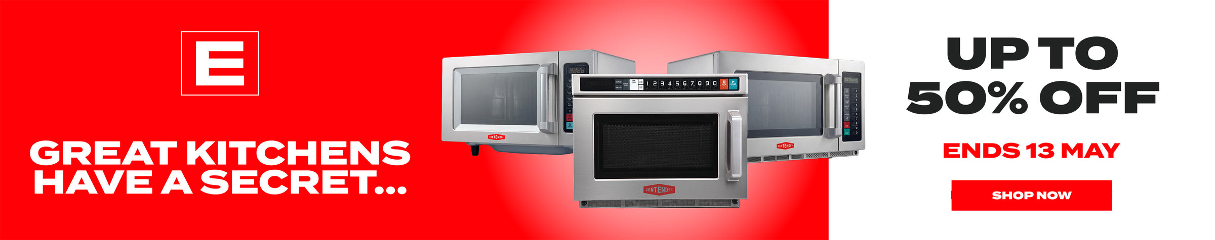 Up to 50% off best-selling commercial microwaves