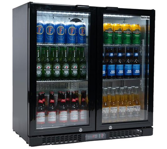 Contender Commercial 220L Hinged Double Door Bottle Cooler