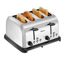 Bartscher Brushed Stainless Steel 4 Slot Semi Commercial Toaster