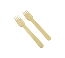 ECatering Essentials Eco-Friendly 6.2 Inch Wooden Birchwood Forks (1000)