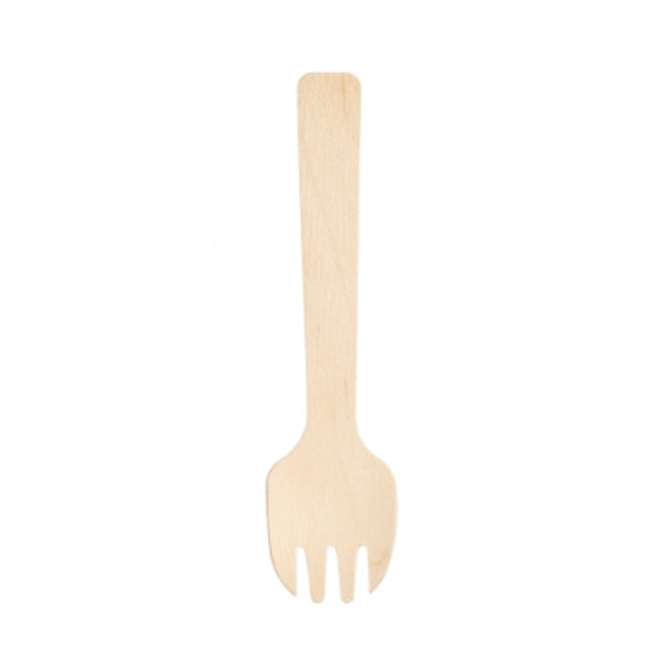 1000 105mm Wooden Birchwood Sporks