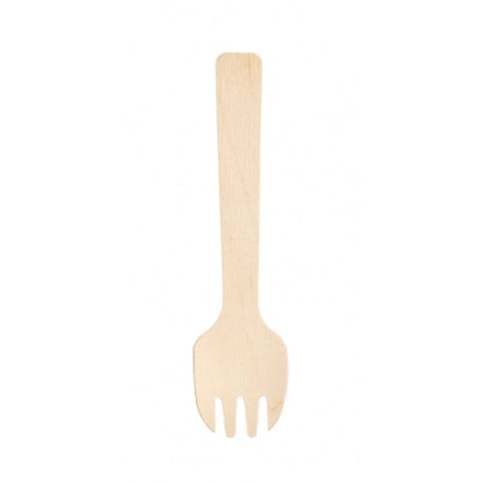 1000 105mm Wooden Birchwood Sporks