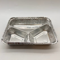Case of 300 3 Compartment Foil Container
