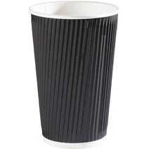 16oz Black Ripple Cups - ECatering Essentials