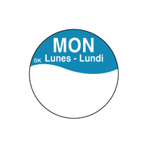 25mm Trilingual Circle Monday Label - ECatering Essentials