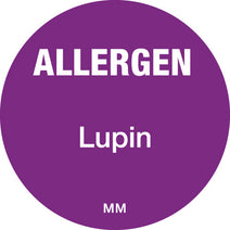25mm Circle Purple Allergen Lupin Label - ECatering Essentials