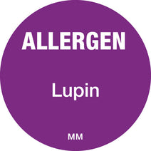 25mm Circle Purple Allergen Lupin Label - ECatering Essentials