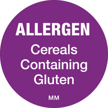25mm Circle Purple Allergen Cereal Label - ECatering Essentials