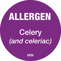 25mm Circle Purple Allergen Celery Label - ECatering Essentials