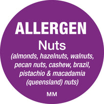 25mm Circle Purple Allergen Nuts Label - ECatering Essentials