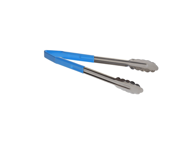 Vinyl Coated Blue Serving Tongs 315mm