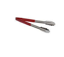Vinyl Coated Red Serving Tongs 315mm