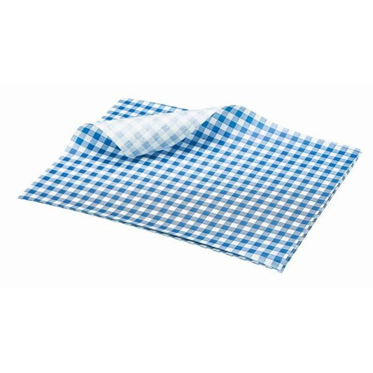 25 x 38cm Blue Gingham Paper - ECatering Essentials