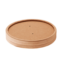 8-12oz Kraft Vented Paper Lid - ECatering Essentials