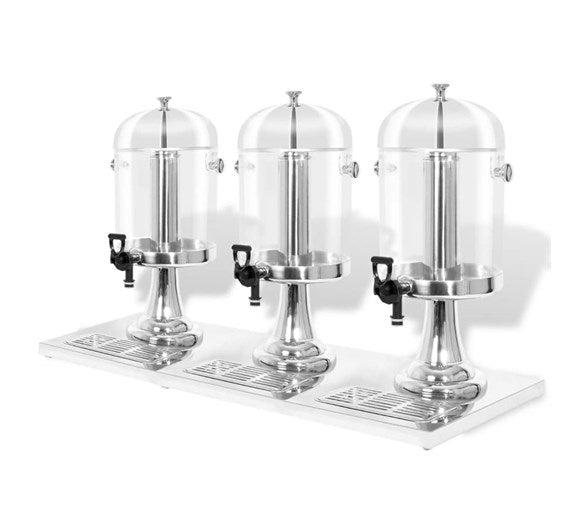 Contender Triple 3 x 8 Litre Executive Juice Dispenser With Ice Chambers