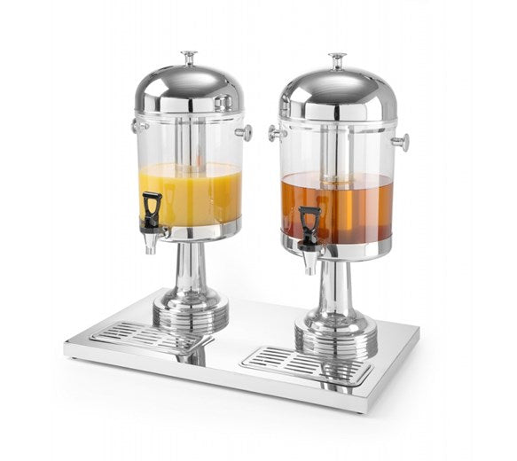 Contender Twin 2 x 8 Litre Executive Juice Dispenser With Ice Chambers