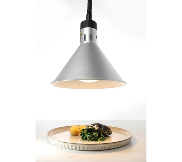 Hendi Rise and Fall Silver Adjustable Conical Heat Lamp