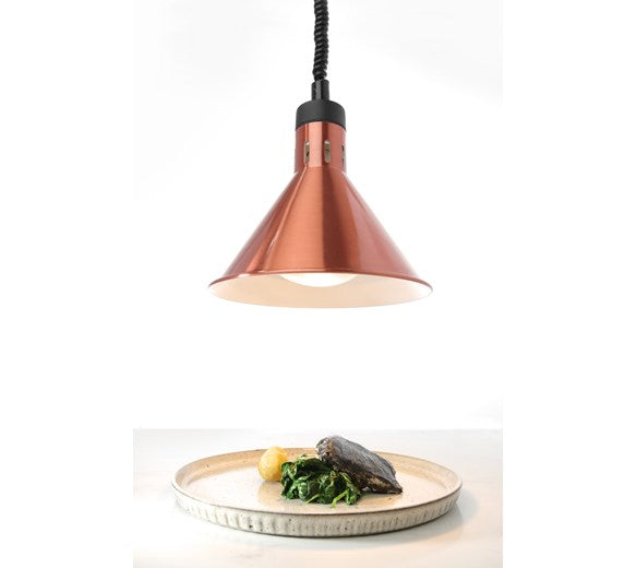 Hendi Rise and Fall Copper Adjustable Conical Heat Lamp