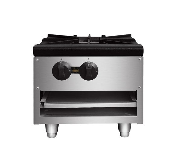 Contender 500mm, 13kW Single Burner Gas Stock Pot Stove – Heavy Duty High-Output Countertop Cooker