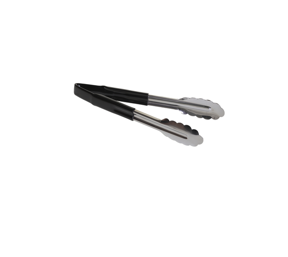 Vinyl Coated Black Serving Tongs 245mm