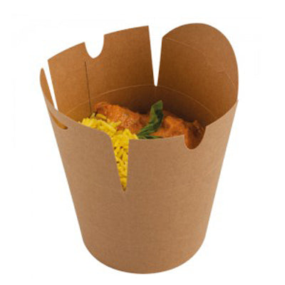 26oz Medium Kraft Tuck Top Food Tubs - ECatering Essentials