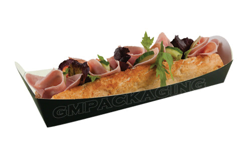 Black Cardboard Baguette Trays - ECatering Essentials