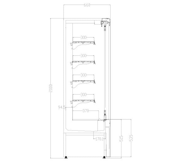 Blizzard Slim Open Fronted Multideck Refrigerated Display 685mm Wide