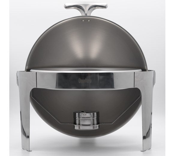Quattro Round Roll Top Chafing Dish 6 Litre Stainless Steel