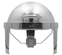 Quattro Round Roll Top Chafing Dish 6  Litre Stainless Steel