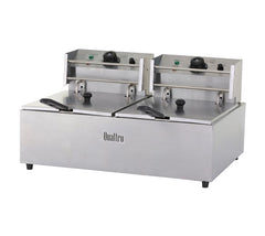 Quattro 2 x  10 Litre Twin Tank Commercial Electric Fryer