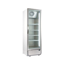 Husky 364 Litre PRO Single Glass Door Display Freezer White Retro Style