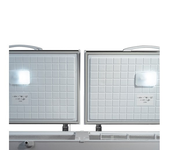 Contender 655L Capacity Twin Lid Chest Freezer