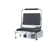 Quattro Heavy Duty Large Single Panini - Contact Grill Ribbed Top + Bottom Plates
