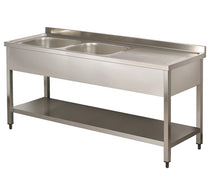Italinox Premium 1600mm Twin Bowl Stainless Steel Sink with Right Hand Drainer