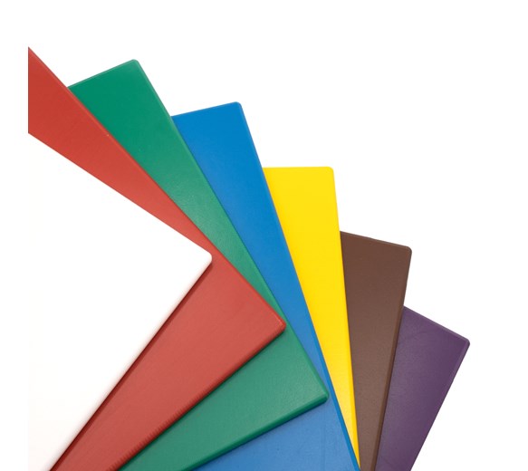 ECatering Chopping Board Pack of 6 - Including FREE Stand (44 x 30 x 1cm)