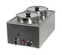 Quattro Twin Pot Round Bain Marie With Drain Tap