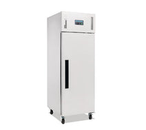 Polar 600  Litre Stainless Steel Single Door Catering Fridge With Fitted Castors