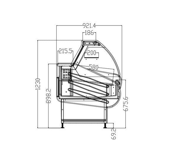 Blizzard 1340mm Serve Over Refrigerated Counter