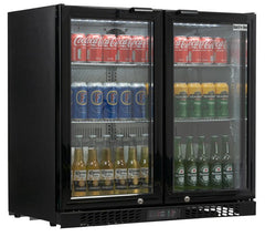 Gastroline Commercial Low Height Hinged Double Door Drinks Fridge 210L