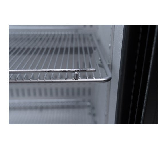 Premium Contender 216L Commercial Double Door Drinks Fridge - Sliding Doors
