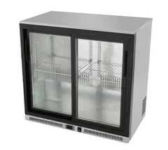 Gastroline Commercial Low Height Sliding Double Door Drinks Fridge 190L