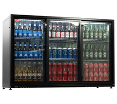 Contender Commercial Triple Sliding Door Bottle Cooler 342L Capacity