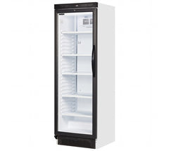 Interlevin SC381B Commercial Glass Door Display Fridge. Left hand hinge - 374L