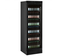 Tefcold Black Commercial Glass Door Display Fridge CEV425