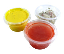 4oz 'Majestic' Clear Plastic Dip Pots with Lids - ECatering Essentials