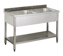 Italinox Premium 1000mm Twin Bowl Stainless Steel Sink With Undershelf