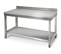 Italinox 1000mm Wide Stainless Steel Wall Table With Splashback
